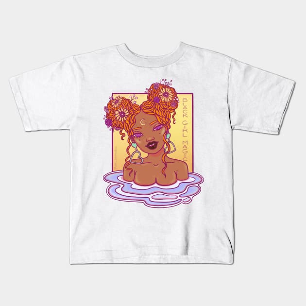 Black Girl Magic Kids T-Shirt by @isedrawing